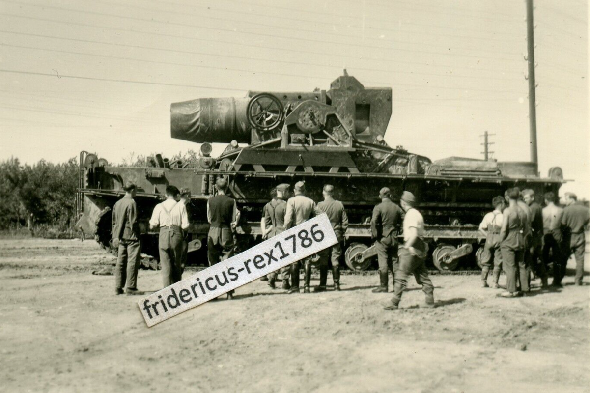 Foto WH überschweres Artillerie Selbstfahrlafette Mörser Karl Vollkette
