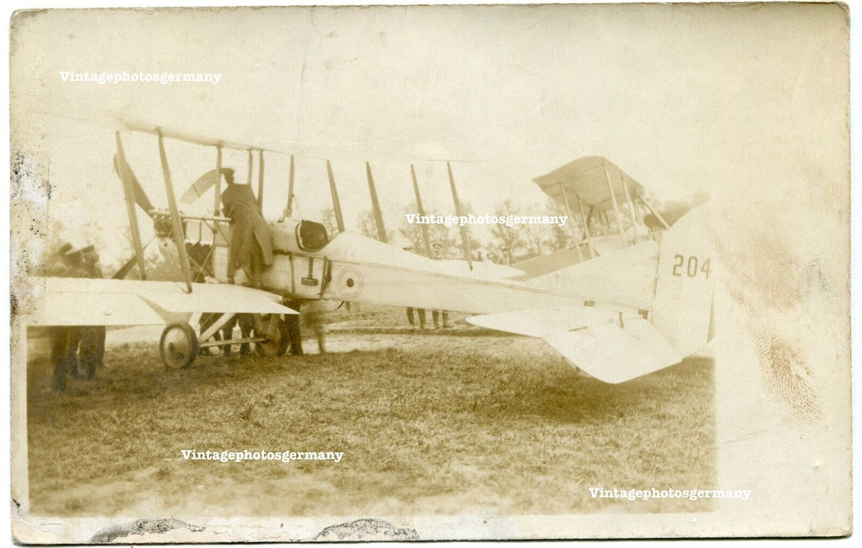 K9754 Foto WK1 Frankreich erbeutetes französisches Flugzeug Doppeldecker