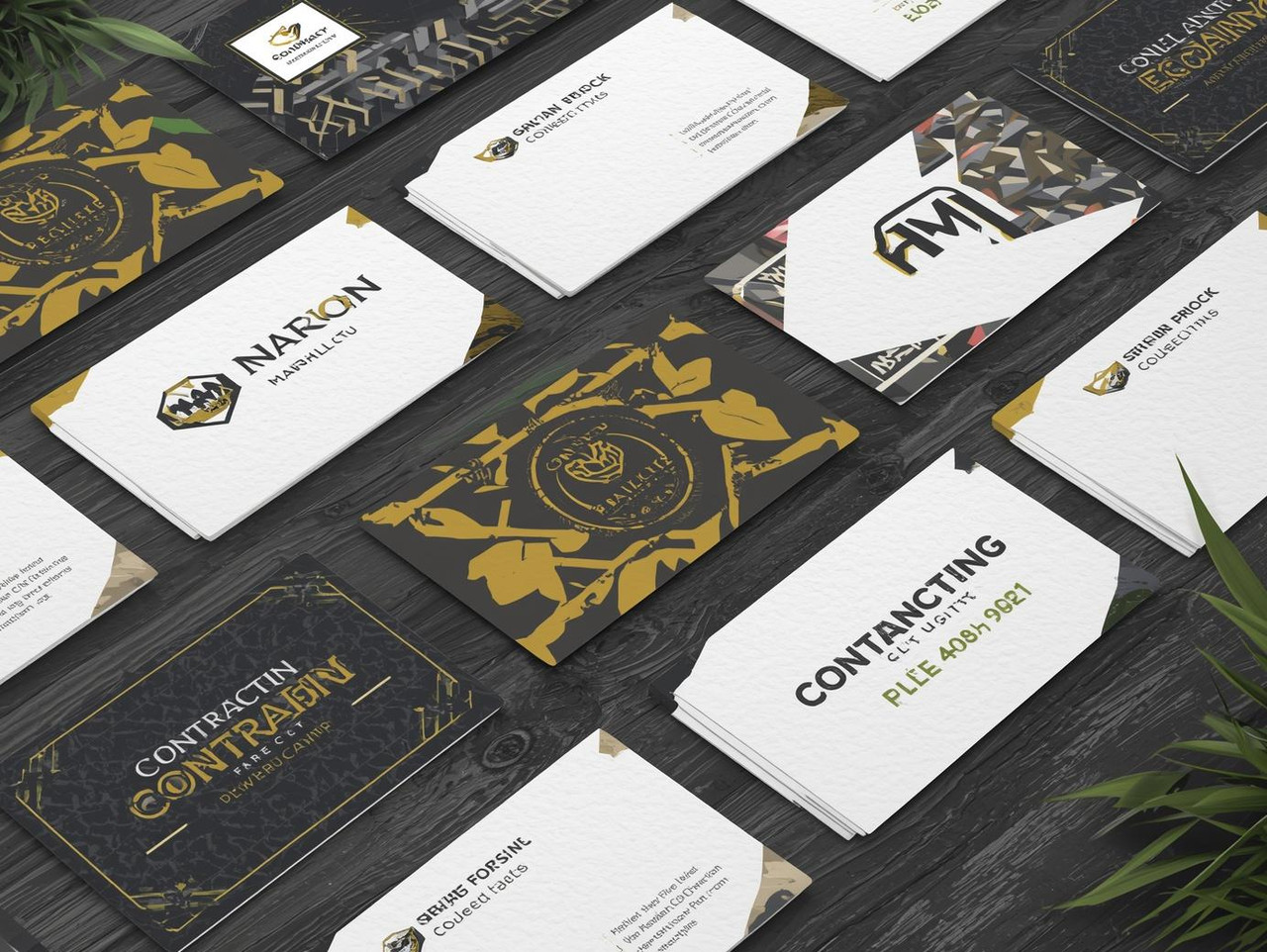 Contractor business card printing examples