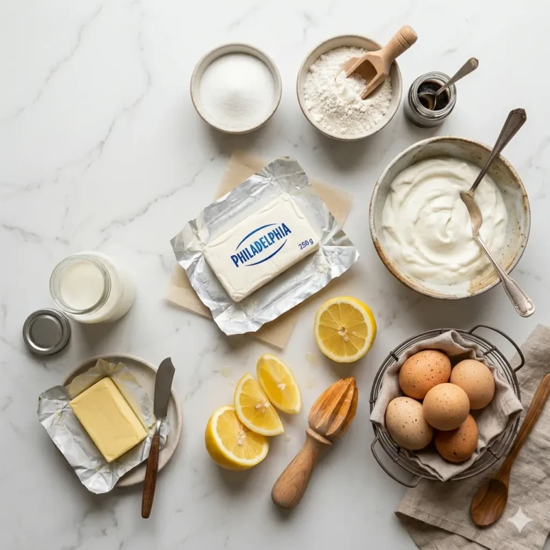Ingredients for Japanese Cheesecake Greek Yogurt Recipe