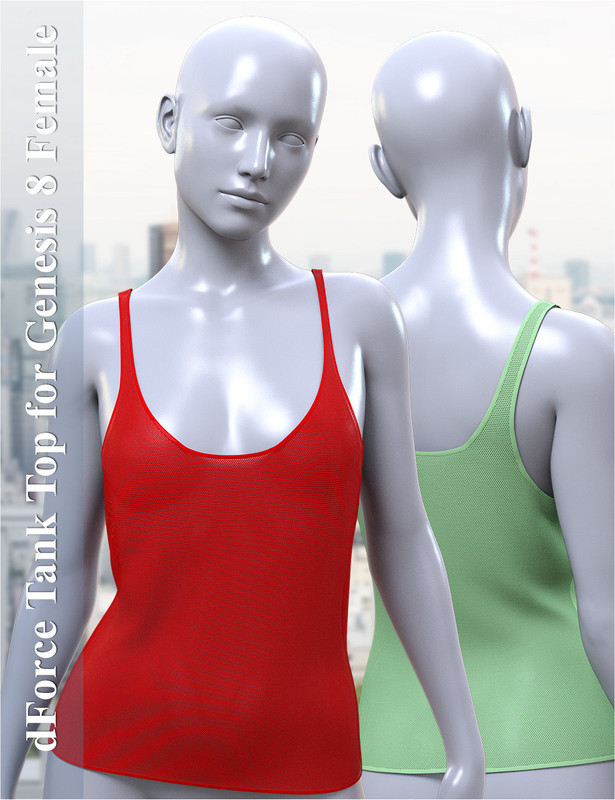 dForce Tank Top for Genesis 8 Female