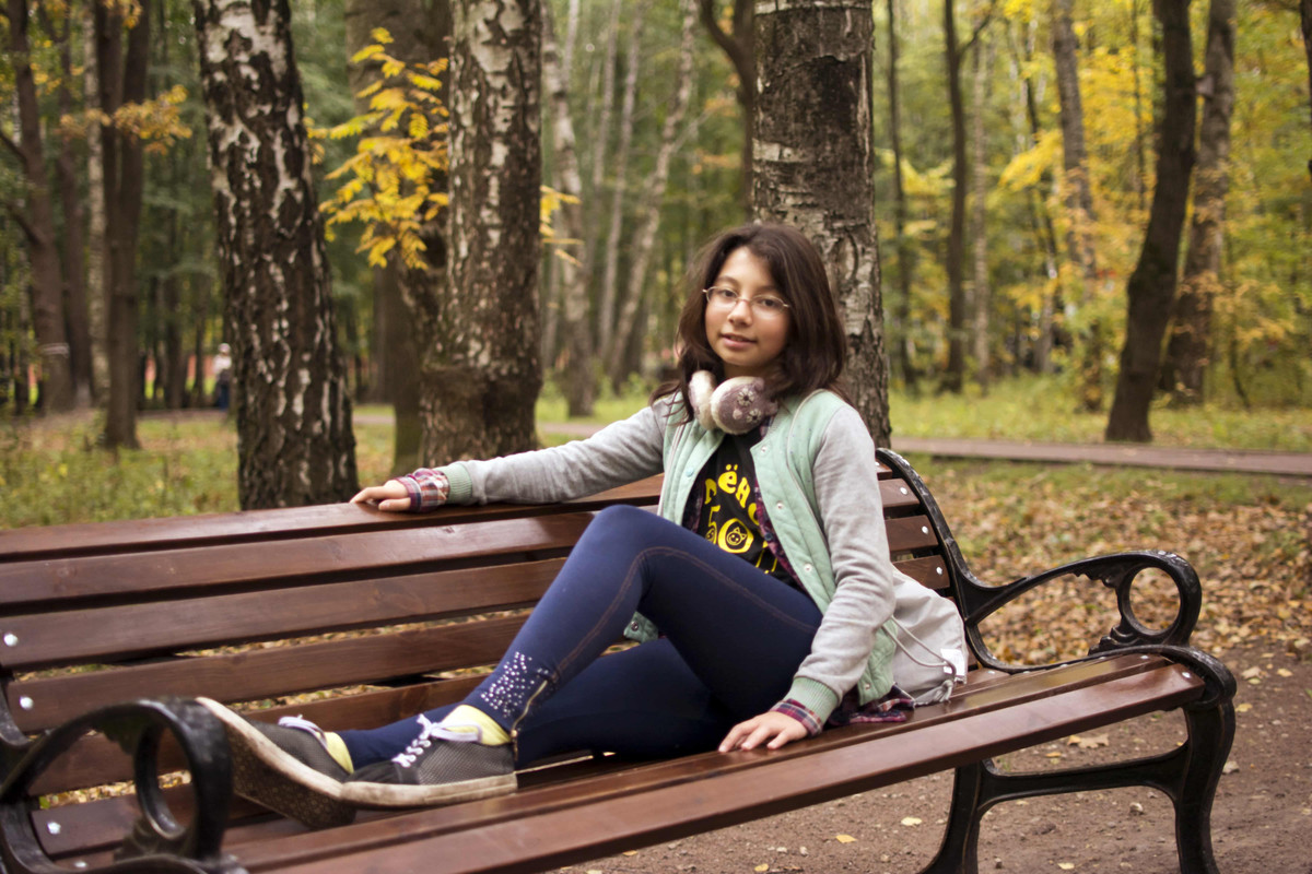 Вероника на лавке