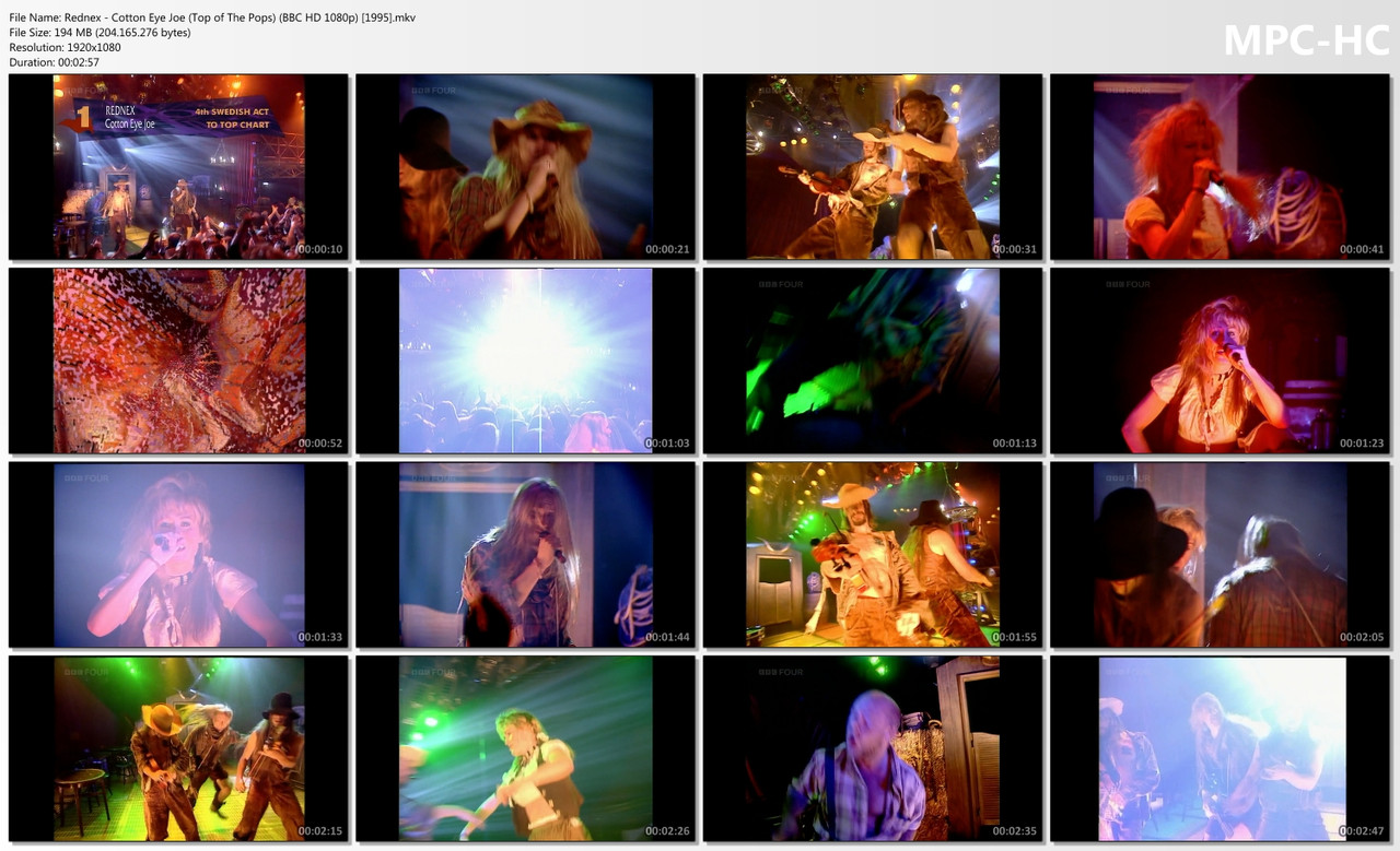 Rednex - Cotton Eye Joe (Top of The Pops) (BBC HD 1080p) [12.01.1995]