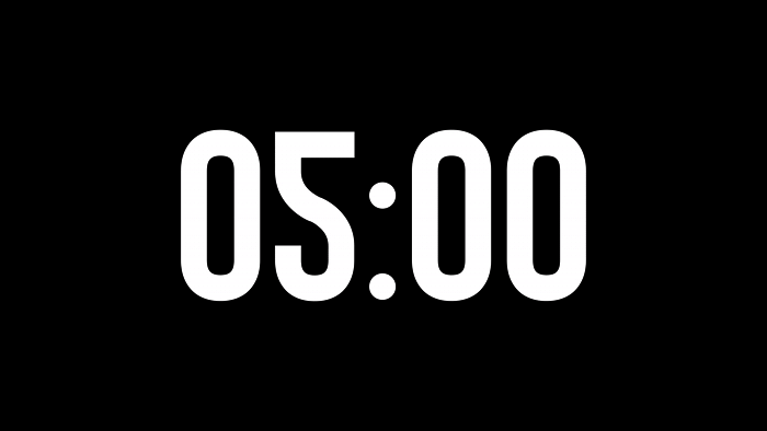 Cuenta Regresiva Travesía de 5 Minutos con Fondo Transparente 4K