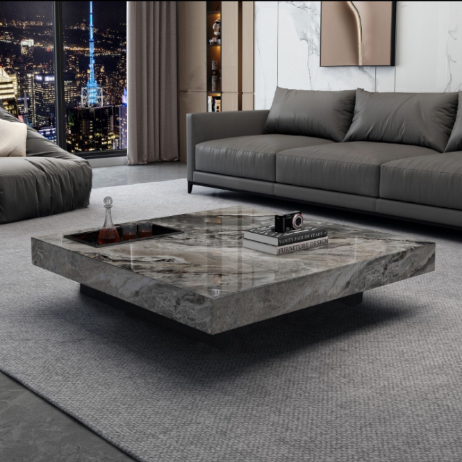 Luxury marble center table in living room