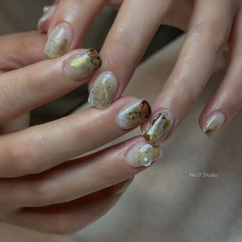 台中北屯 No.17 Studio 時光溫度系列美甲設計
