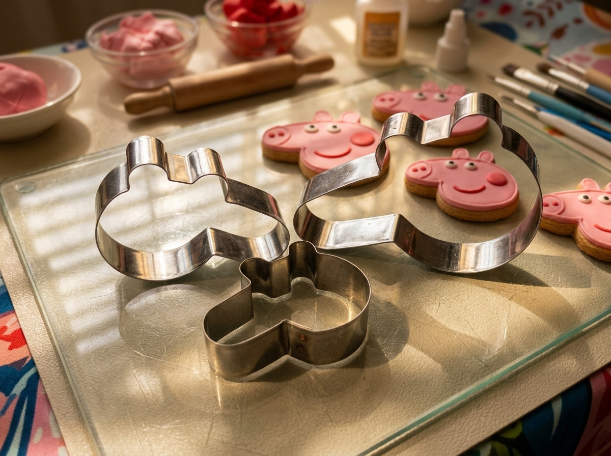 Cortador de cara peppa pig para decoración de fondant galleticas