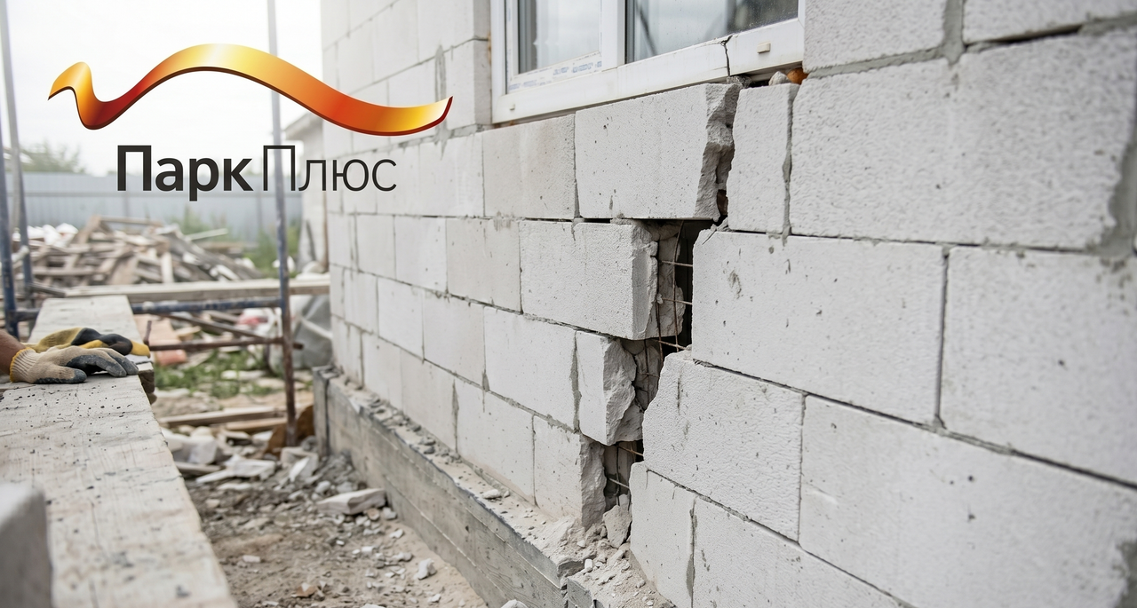 Тріщина на стіні з газобетону — дефект фундаменту