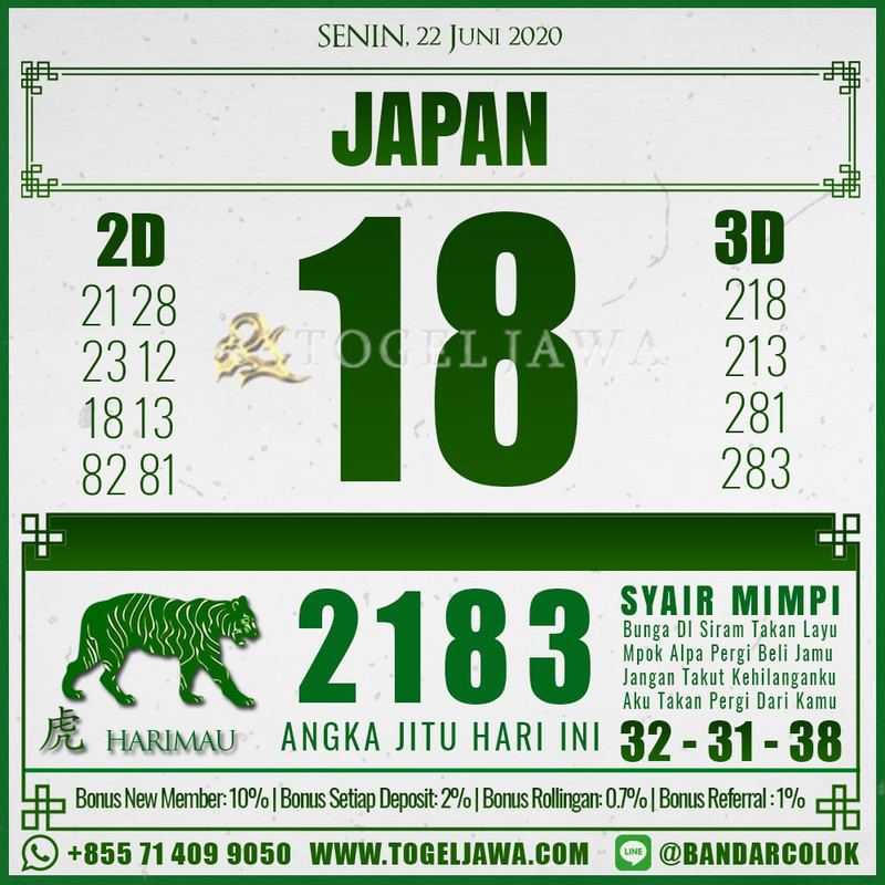 Prediksi Japan Tanggal 2020-06-22