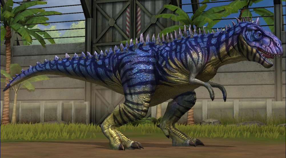Level 40, even though it's shaped like a tyrannosaur it's one of the better looking theropods in the game it's hybrid Alangasaurus is a travesty however 
