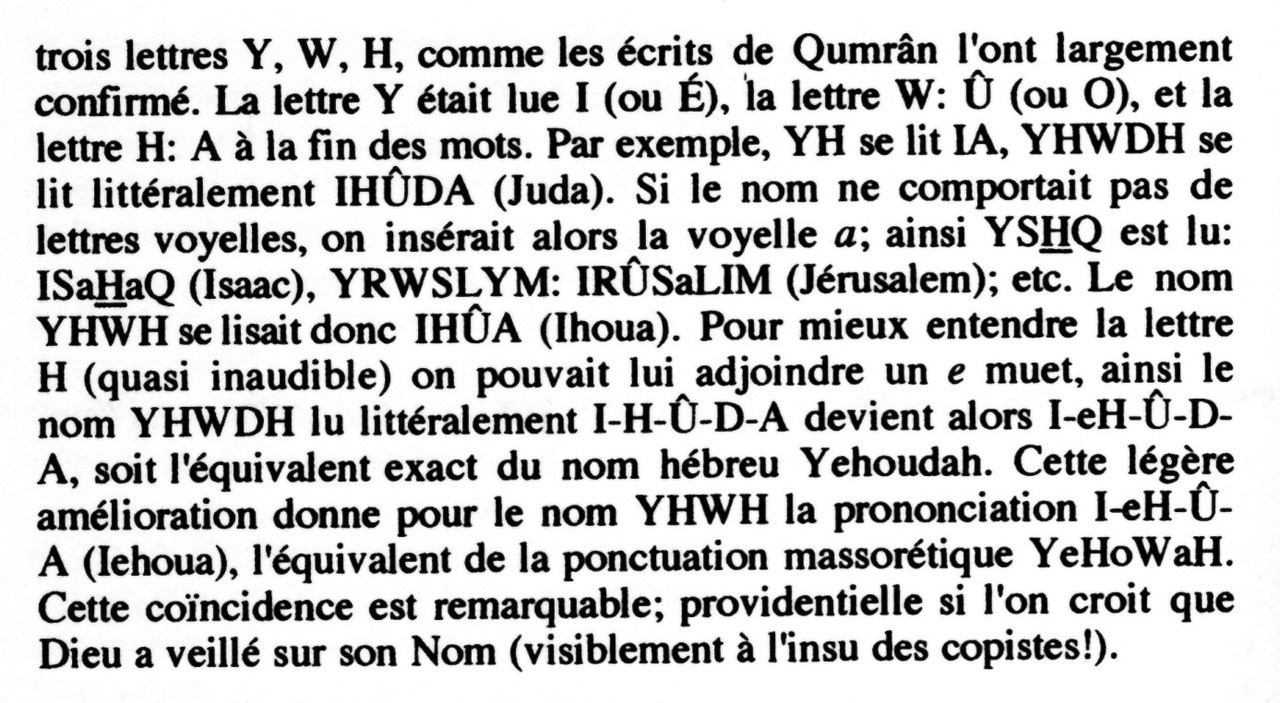 Je réplique à Christophe  car l'Ecriture de Jéhovah , c'est l'absolu . Gertoux2