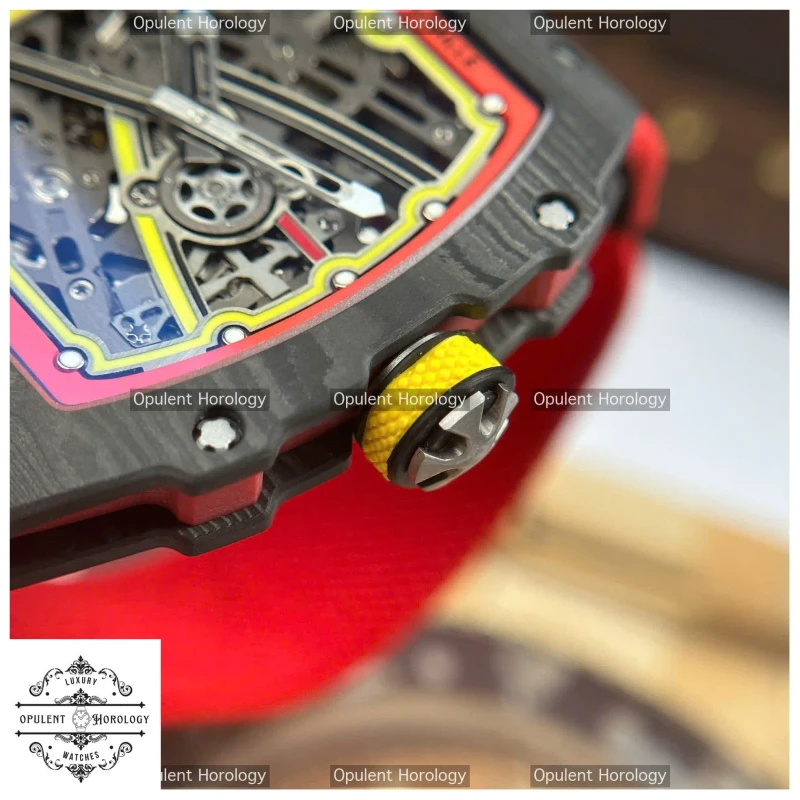 Richard Mille RM67-02 Carbon Red Replica - 38.7mm Ultra-Light Skeleton Watch