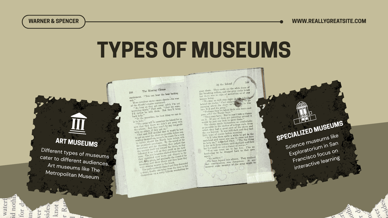 Cream Green Vintage Museum Presentation