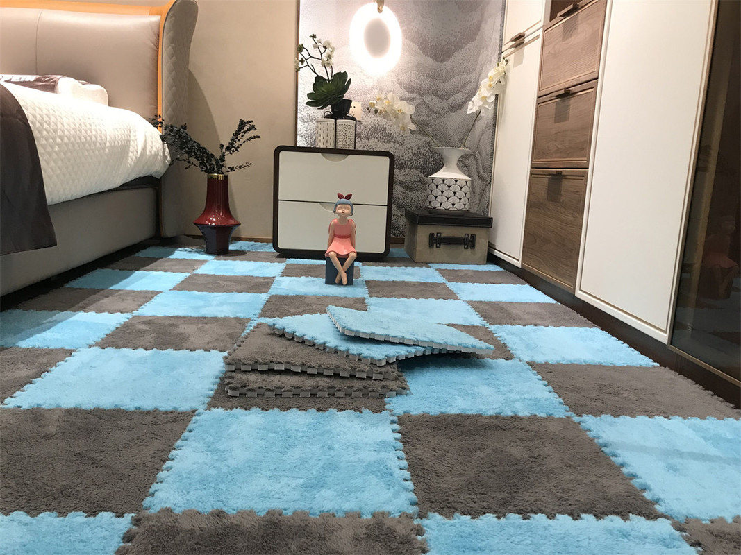Carpet Squares Interlocking 10 Piece Interlocking Foam EVA Fuzzy