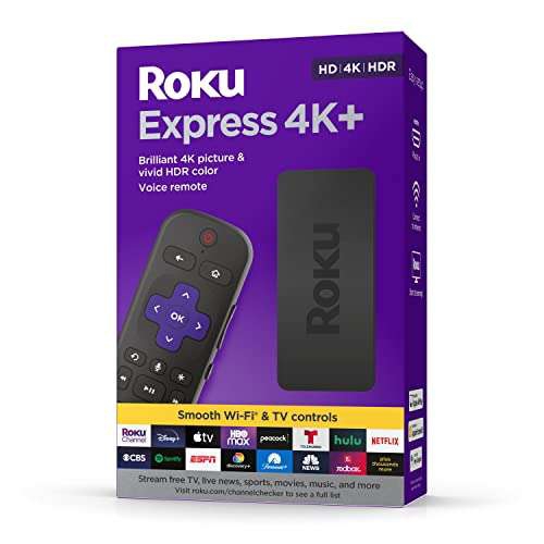 Amazon: ROKU Express 4K+ | Reproductor Multimedia de transmisión HD/4K/HDR 
