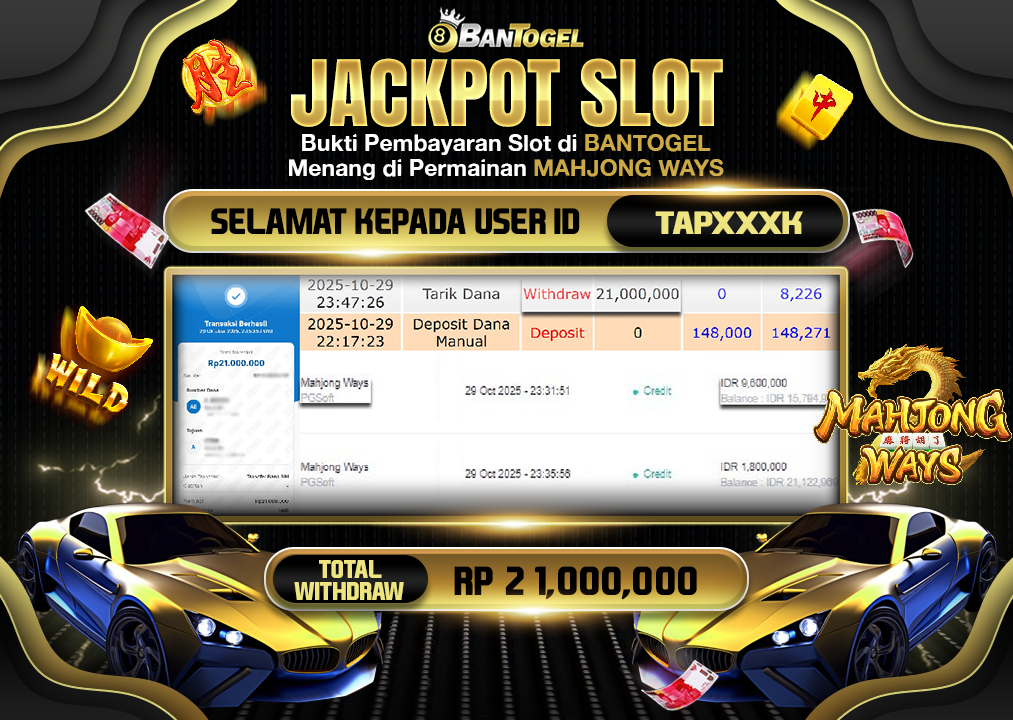 BUKTI JACKPOT LUNAS BANTOGEL