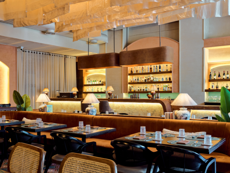 The bar area with bartenders