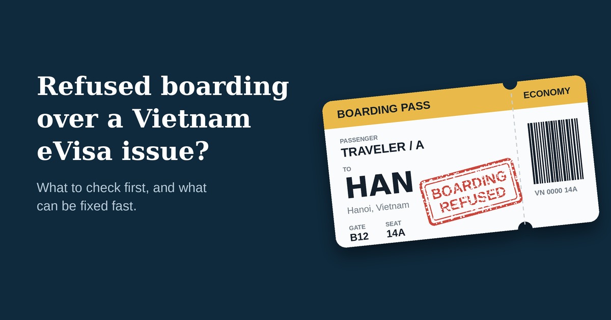 The Airline Won't Let Me Board": A Vietnam eVisa Emergency at the Airport