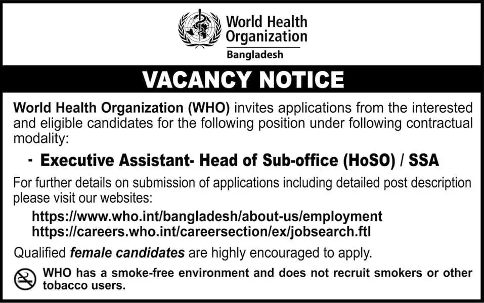 WHO Job Circular 2023