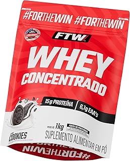 Whey Concentrado Refil 1kg Sabor Cookies - Ftw