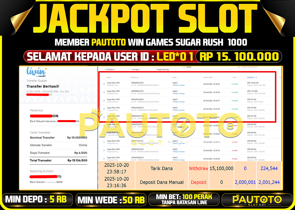 BUKTI JACKPOT LUNAS PAUTOTO