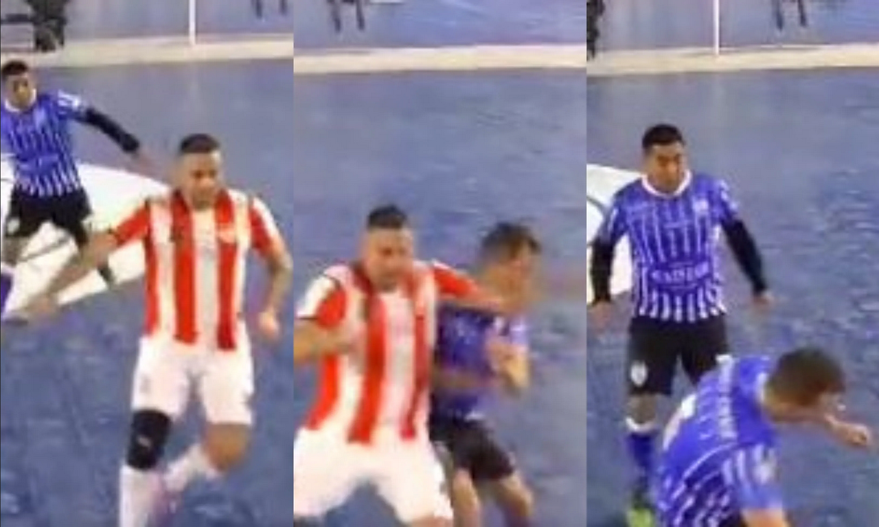 Video: Futbolista noquea de un codazo a su rival y lo suspenden 10 años