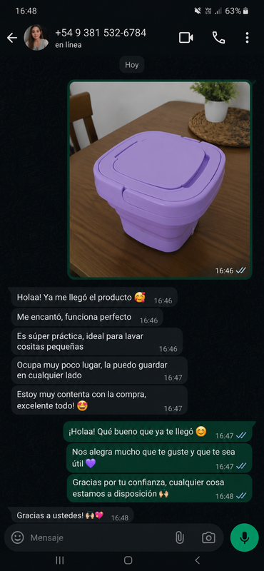 Chat de WhatsApp cliente 5