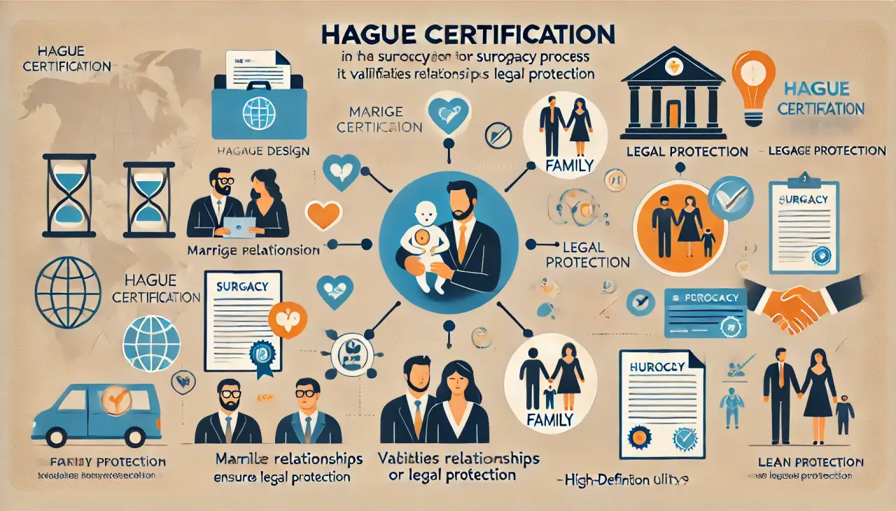 The role of Hague Certification in validating marital relationships and ensuring legal protection in the surrogacy process.
