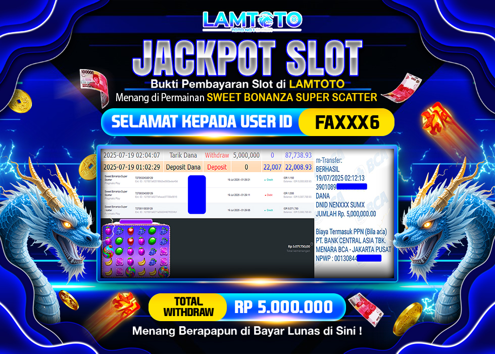 BUKTI JACKPOT LUNAS LAMTOTO