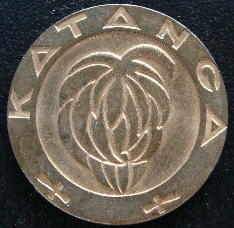 RDC. 1 Franco (1961, Katanga) - anv