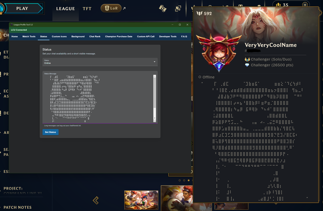 League Profile Tool screenshot preview