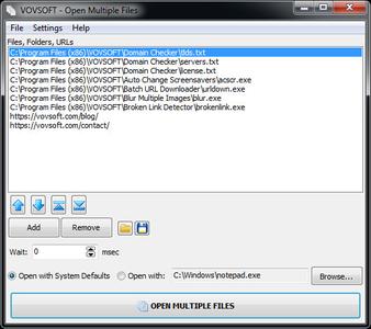 VovSoft Open Multiple Files 2.9