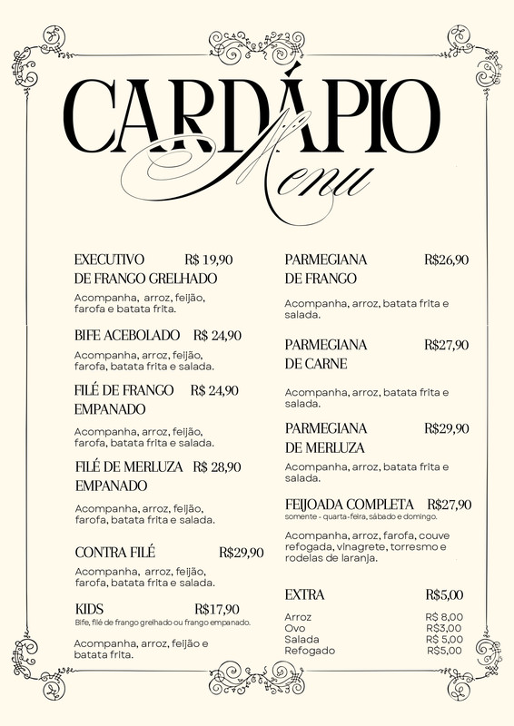 Cardápio Bar 6