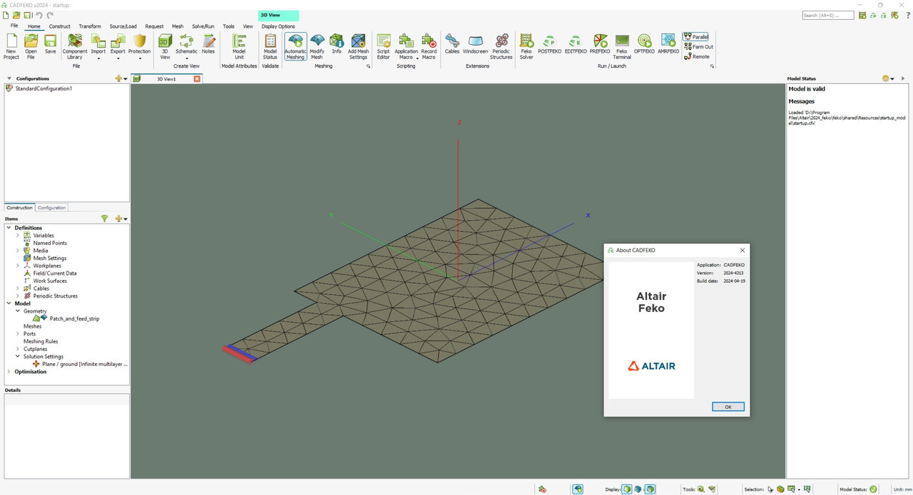 Working with Altair HW FEKO 2024.0 full activated