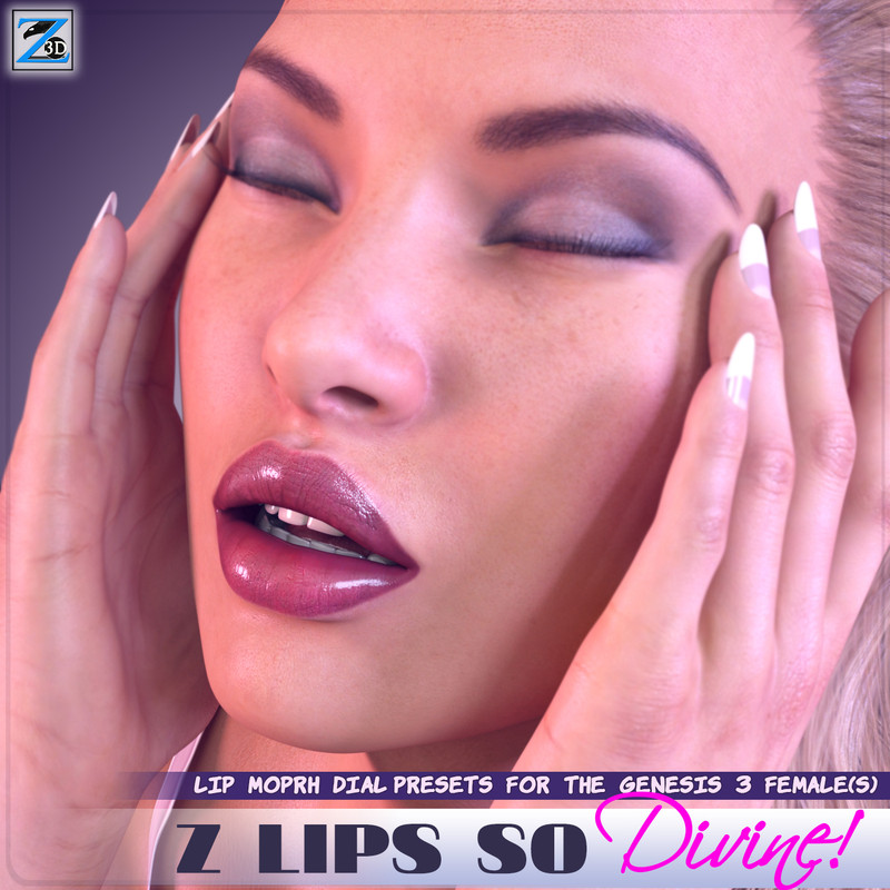 Z Lips So Divine - Lip Morph Dial Presets for the Genesis 3 Female(s)