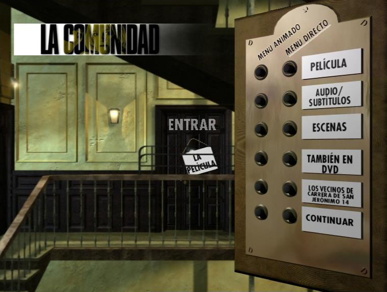 LA COMUNIDAD MENU - La comunidad [2000] [Comedia, thriller] [DVD9+DVD5] [PAL] [Leng. Español] [Subt. Español]