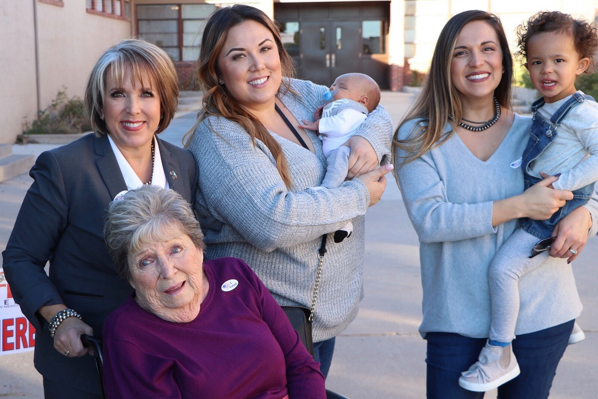 Michelle Grisham with her family