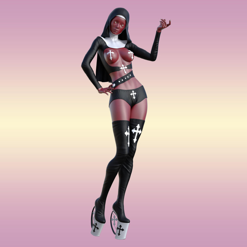 Dforce Naughty Nun Suit for Genesis 8 Female