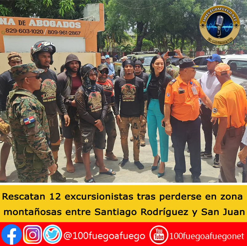 Operativo de rescate en zona montañosa