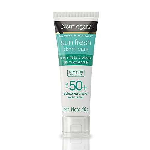 Amazon: Neutrogena Sun fresh Protector Solar Facial sin color Dermcare Niacinamida FPS50+, 40g 
