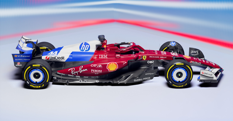 Ferrari SF-25 gets Miami makeover with striking blue details