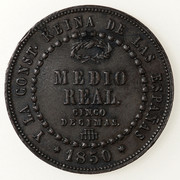 1/2 real 1850. Isabel II. Segovia. PAS5848