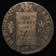 1 sol. Francia I República. Convención Nacional. Dijon 1793. PAS7571