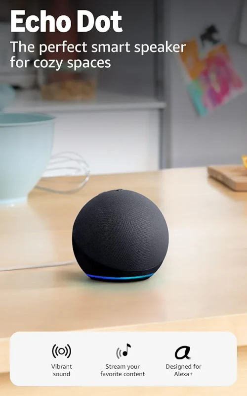 Amazon Echo Dot (5th Generation) Smart Speaker with Alexa | Smart Home Voice Control thumbnail 3 - Smart Switch Lanka