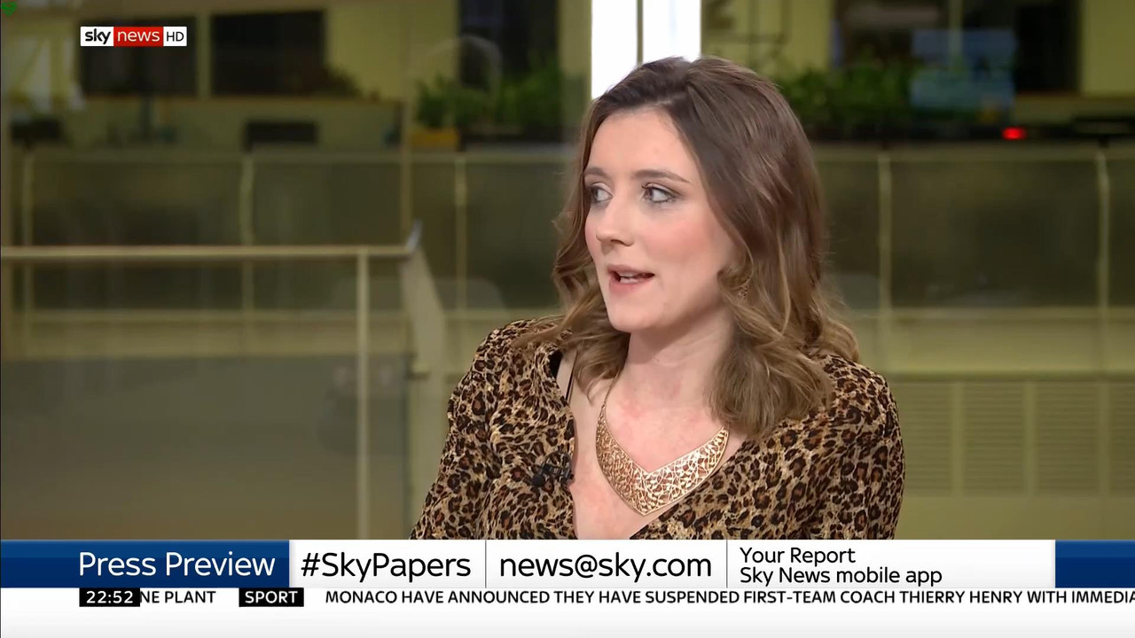 24 January - 22.00.00 - Sky News At 10. Anna Botting with the ma