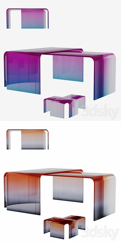 Gradient Glass Tables