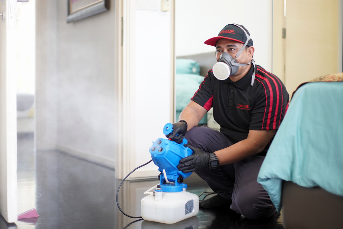 ULV Misting treatment outdoors