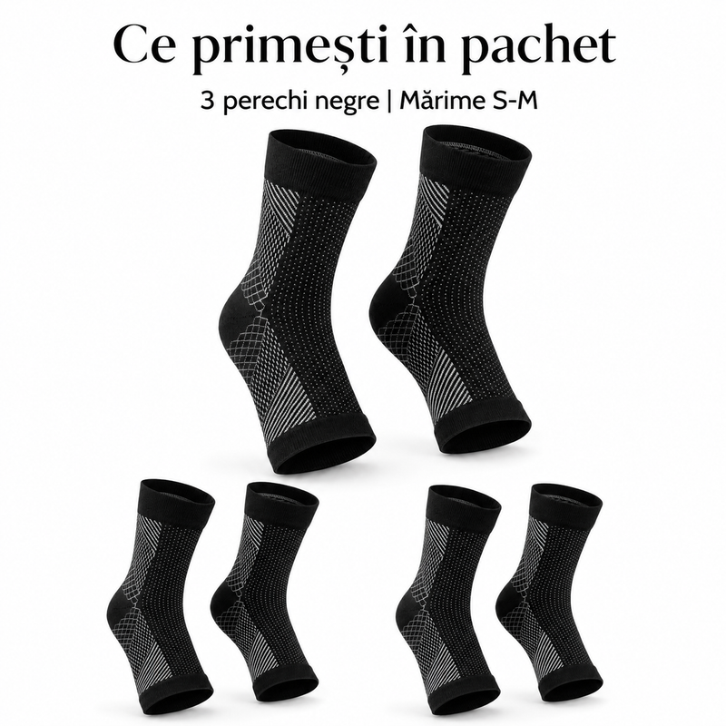 Set șosete compresive Zenifique negre