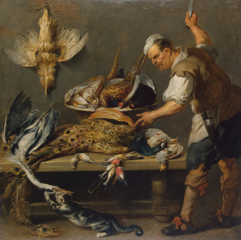 4-Frans-Snyders-Cook-at-a-Kitchen-Table-with-Dead-Game