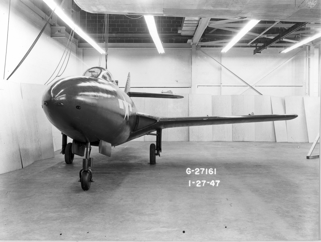 grum 959 XF-9F mockup, one wing, 1.1947